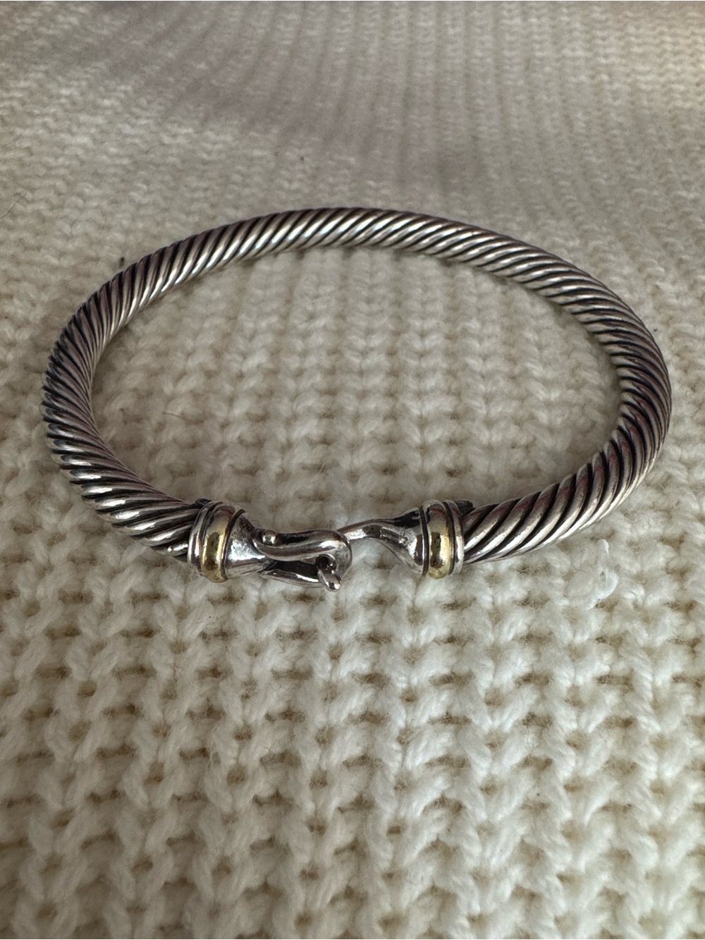 David Yurman Buckle Classic Cable Bracelet, 5mm — Medium